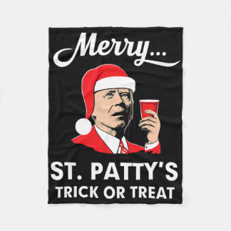 Kerstmis in juli Biden Kerstman vrolijke St Patty' Fleece Deken