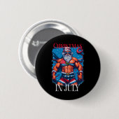 Kerstmis In Juli Bodybuilder Kerstman Verenigde St Ronde Button 5,7 Cm (Voorkant /achterkant)