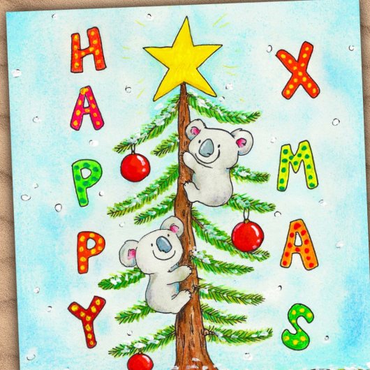 Kerstmis in juli briefkaart