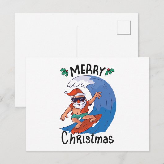 Kerstmis in juli briefkaart (Voorkant / Achterkant)