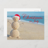 Kerstmis in juli briefkaart (Voorkant / Achterkant)