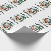 Kerstmis in juli Briefkaart Sticker Square Sticker Cadeaupapier (Hoek)