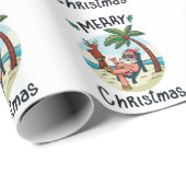 Kerstmis in juli Briefkaart Sticker Square Sticker Cadeaupapier (Rol Hoek)