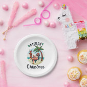 Kerstmis in juli Briefkaart Sticker Square Sticker Papieren Bordje (Feest)