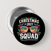 Kerstmis In Juli Bril Zomerstrand Ronde Button 7,6 Cm (Voorkant /achterkant)
