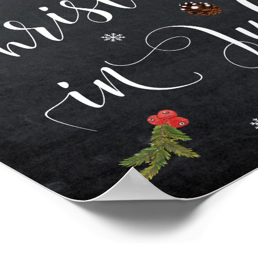 Kerstmis in juli bruiloft en teken poster (Hoek)