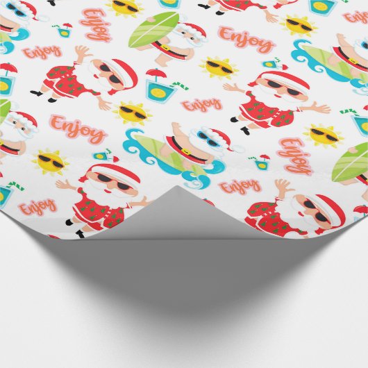 Kerstmis in juli cadeaupapier (Hoek)