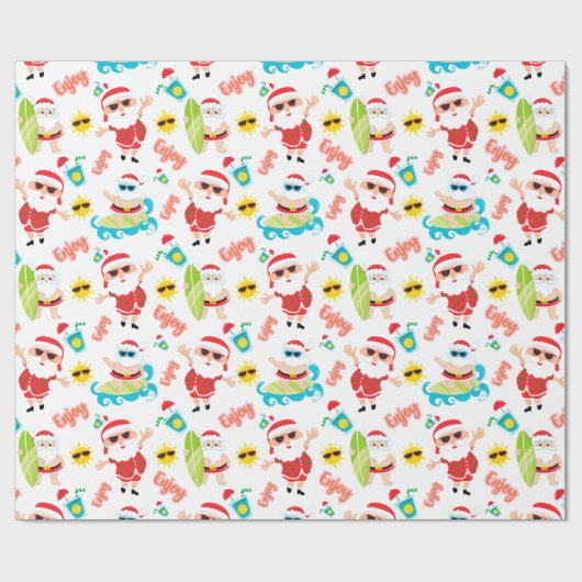 Kerstmis in juli cadeaupapier (Vlak)