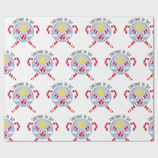 Kerstmis in juli cadeaupapier (Vlak)