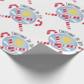 Kerstmis in juli cadeaupapier (Hoek)