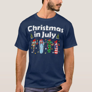 Kerstmis in juli cadeaus op de flip Flop T-shirt