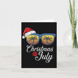 Kerstmis in juli Cool Hawaiian Beach Summer Vacat Kaart