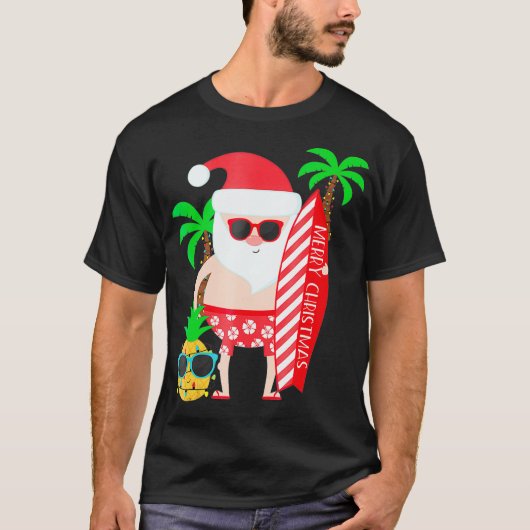 Kerstmis in juli Costume Clothing Santa T-shirt (Voorkant)
