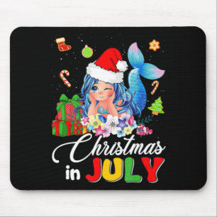 Kerstmis in juli Cute Anime Mermaid Santa Hat Sum Muismat