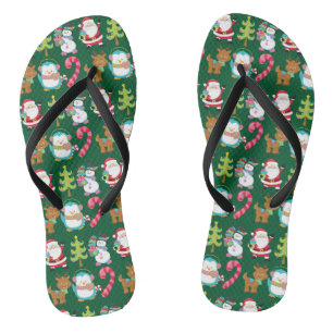 Kerstmis in juli Cute Green Teenslippers