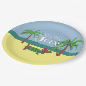 Kerstmis in juli Dachshund Party Papieren Bordje (Gekanteld)