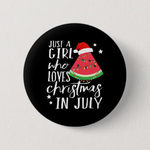 Kerstmis in juli Dames Grappige Watermeloen  Ronde Button 5,7 Cm