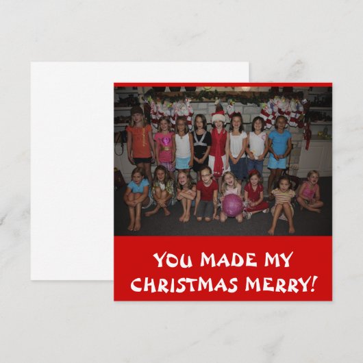 Kerstmis in juli Dank je wel! Kaart (Voorkant / Achterkant)