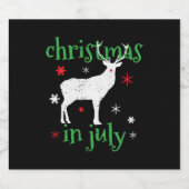 Kerstmis in juli De Der Jacht Sparkling Wijnetiket (Enkel label)