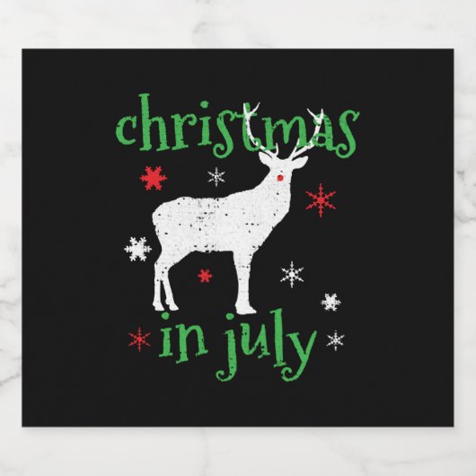 Kerstmis in juli De Der Jacht Sparkling Wijnetiket (Enkel label)