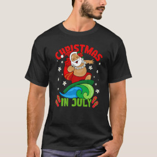 Kerstmis in juli de Hawaiiaanse kerstkerstzomer T-shirt