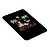 Kerstmis in juli doorsneewisselingsstrand magneet (Rechterzijde)