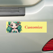 Kerstmis in juli Elf Zeemeermin Thunder_Cove Bumpersticker (Op auto)
