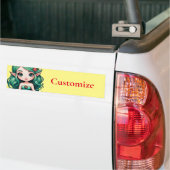 Kerstmis in juli Elf Zeemeermin Thunder_Cove Bumpersticker (Op Truck)