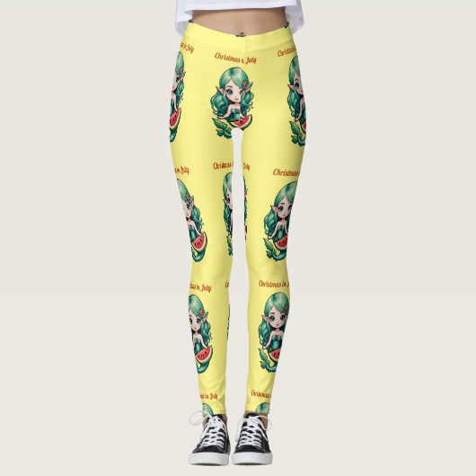 Kerstmis in juli Elf Zeemeermin Thunder_Cove Leggings (Voorkant)