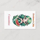 Kerstmis in juli Elf Zeemeermin Thunder_Cove Visitekaartje (Achterkant)