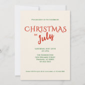 Kerstmis in juli familie BBQ Kaart (Achterkant)