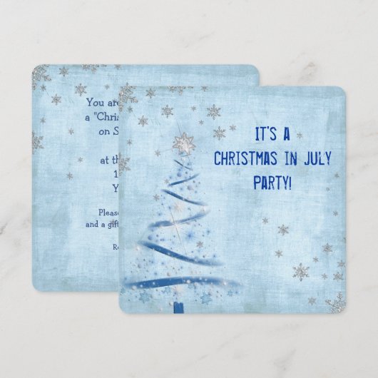 Kerstmis in juli feest kaart (Voorkant / Achterkant)