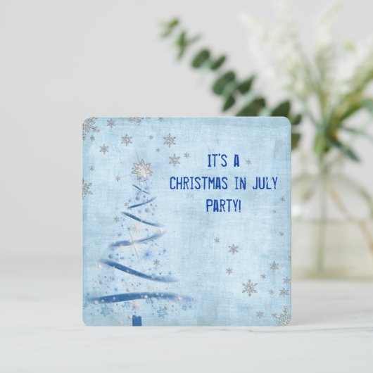 Kerstmis in juli feest kaart (Staand voorkant)