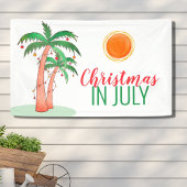 Kerstmis in juli-feest Palmboom Banner