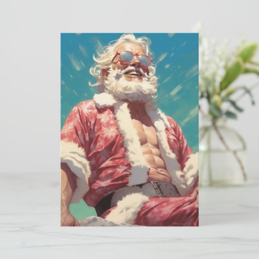 Kerstmis in juli feestdagenkaart (Staand voorkant)