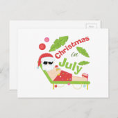 Kerstmis in juli feestdagenkaart (Voorkant / Achterkant)