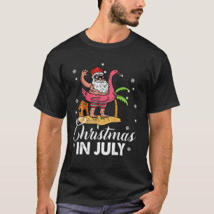 Kerstmis in juli Flamingo and Hawaiian Lover T-shirt
