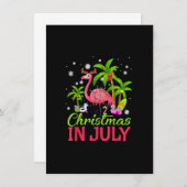 Kerstmis in juli Flamingo Beach Summer Vacking W Kaart (Voorkant / Achterkant)