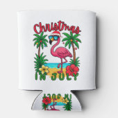 Kerstmis in juli Flamingo Blikjeskoeler (Achterkant)