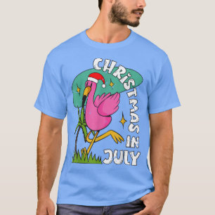 Kerstmis in juli Flamingo Cute Beach Summer Chris T-shirt