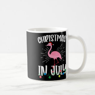 Kerstmis in juli Flamingo Kerstman Hawaïaanse zome Koffiemok