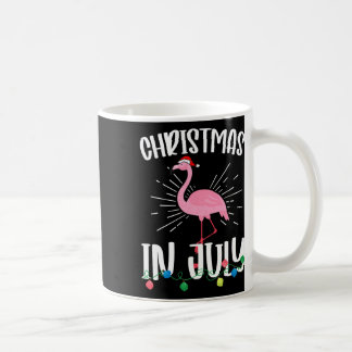 Kerstmis in juli Flamingo Kerstman Hawaïaanse zome Koffiemok