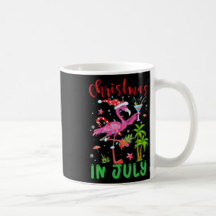 Kerstmis in juli Flamingo Kerstman Zomer Kerstmis Koffiemok
