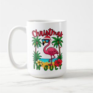Kerstmis in juli Flamingo Koffiemok