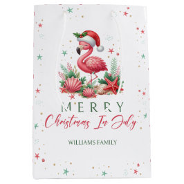 Kerstmis in juli Flamingo Medium Cadeauzakje