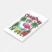 Kerstmis in juli Flamingo Post-it® Notes (Schuin)