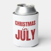 Kerstmis in juli Flamingo print Blikjeskoeler (Blikje Voorkant)
