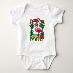 Kerstmis in juli Flamingo Romper