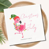 Kerstmis in juli Flamingo Servet