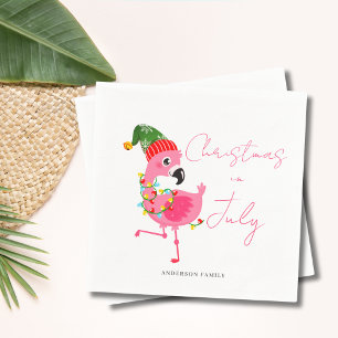Kerstmis in juli Flamingo Servet